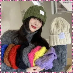 送料無料 ケーブル編み ニット帽子 レディース秋冬 くさり編み ニットキャップ カラー豊富 ロゴ付きぼうし カジュアル 韓国ファッショ小物 あったか ニットぼうし 全12色 防寒カラーニット帽 通勤通学 キャップ 無地シンプルぼうし