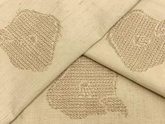 平和屋着物▽結城紬　単衣　100亀甲　舞花文　正絹　逸品　未使用　AAAU8510fy