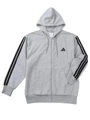 スウェットパーカー adidas アディダス 大きいサイズ メンズ ジップパーカ スポーツウェア C070128-03 Mグレーヘザー