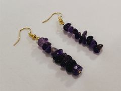 【年末SALE】アメジスト　ピアス　#E69