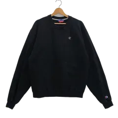 Champion/チャンピオン スウェット トレーナー クルーネック ロングスリーブ ワンポイントロゴ刺繍 メンズ ブラック