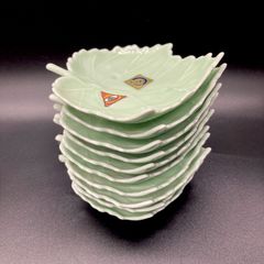 ★未使用品★有田焼 うつわ リーフ 緑 グリーン 小皿 10枚セット★
