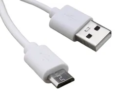 MicroUSBケーブル 《1m》 《ホワイト》 2A USB(A)オス - USB(Micro-B)オス データ転送 急速充電ケーブル[定形外郵便、送料無料]