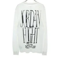 AIR JORDAN エアジョーダン バックプリント 長袖 Tシャツ M ホワイト ナイキ NIKE ロンT メンズ 古着