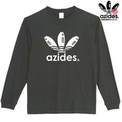 【azides/ロンT】アジデス おもしろロンT 長袖 魚釣り プレゼント　ロングTシャツ