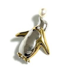 ち*ん様 【☆K18刻印あり☆】ぷっくりお腹 ペンギン マザーオブパール