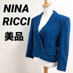 美品　NINA RICCI　ニナリッチ　ジャケット　ストライプ　ブルー　Mのサムネイル
