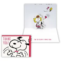 【 新品 未開封 】 ニホンホールマーク サンキューカード スヌーピーラブリーダンス2 EAR816407 未使用 送料無料