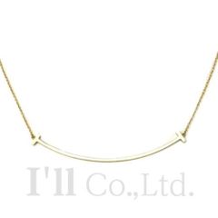 値下げ！Tiffany&Co.　ティファニー　Tスマイル　ネックレス　ラージ　60011652　750YG　ブランドジュエリー　アクセサリー　ペンダント　Tモチーフ　Au750　750イエローゴールド　K18　18金【中古】【67581】