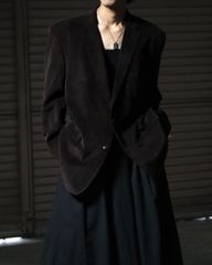 Ralph Lauren corduroy single breasted tailored jacket ラルフローレン コーデュロイ シングルブレステッド テーラードジャケット エルボーパッチ バスケット釦 ブラウン系