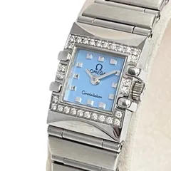 【OMEGA】オメガ コンステレーション カレ 1521.41 ステンレススチール シルバー クオーツ レディース 黒文字盤 腕時計