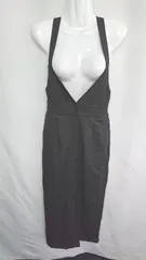 ◇ ⊂ Andemiu アンデミュウ ロング丈 ワンピース サイズF ブラック レディース E  【1409100058604】