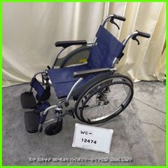 (WC-12474) MIKI MiKi ミキ カルッタ CRT-3LoPU ハイポリマータイヤ仕様（ノーパンクタイヤ） 自走型 自走式 車椅子 車イス 車いす 洗浄 消毒済【中古】