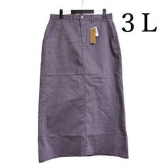 HOBOS　レディース　ロングスカート　タイトスカート　デニムスカート　パープル　3L