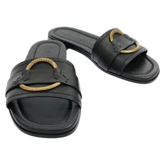 モンクレール MONCLER ミュール フラットミュール 4C00160M409799938 ブラック レザー フラットミュール レディース 新品のサムネイル
