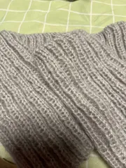 手編み【ネックウォーマー&ハンドウォーマーセット】　　手編み