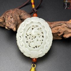 14K 14金 翡翠 ジェイド カービング 龍 ペンダントトップ - メルカリ