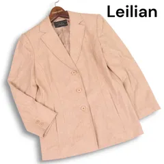 Leilian レリアン 秋冬 イタリア製生地★ アンゴラ カシミヤ混 ウール テーラード ジャケット Sz.9 レディース 日本製