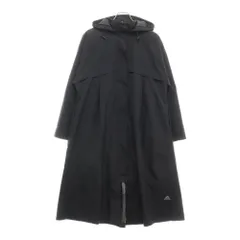 adidas (アディダス) WIDWARM フーデッド ポリエステル ウィンド ロングコート ジャケット ブラック HM2755 レディース