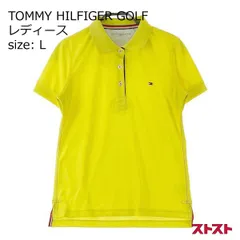TOMMY HILFIGER GOLF トミー ヒルフィガーゴルフ 半袖ポロシャツ イエロー系 L [240101141988]#