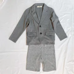 美品 Catherine Cottage キャサリンコテージ 男の子 子供用 スーツ 120㎝  グレー 千鳥格子 格子 かっこいい 卒園式
