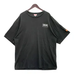 KENZO 22AW ロゴ プリント Tシャツ FC65TS4144SG 半袖 クルーネック コットン メンズ XLサイズ ブラック ケンゾー トップス DM15457■