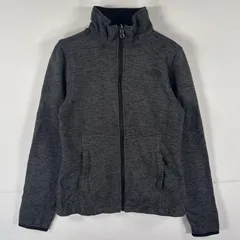 古着 ザ・ノースフェイス THE NORTH FACE フルジップフリースジャケット ワンポイントロゴ アウトドア S  ダークグレー レディース