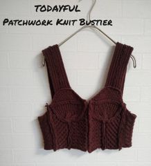 TODAYFUL トゥデイフル Patchwork Knit Bustier パッチワークニットビスチェ