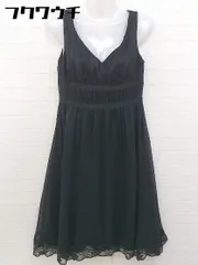 ◇ NOLLEY'S ノーリーズ 裾レース ノースリーブ 膝丈 ワンピース サイズ36 ブラック レディース 【中古】 【1105180004110】