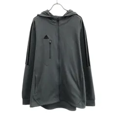 アディダス ジップパーカー L グレー adidas climawarm 裏起毛 メンズ