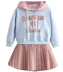 【特価商品】子供服 コットン ストライプ柄 カジュアル 女の子 普段着 可愛い 人気 長袖 スプライス プレゼント 秋冬 ガールズワンピース 100 110 120 [G-UYO] 130 140
