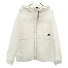未使用 adidas アディダス 総柄 ウインドブレーカー M 白系 レディース 古着
