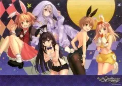 【中古】ポスター(アニメ) [単品] 描き下ろしA3クリアポスター 集合(バニー) 「PS4ソフト オメガクインテット ファミ通DXパック」 同梱品