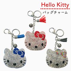 ハローキティ バッグチャーム キーホルダー キティちゃん キーチャーム チャーム ブランド キラキラ ビジュー かわいい プレゼント ギフト 人気 新作 鞄  バッグ 猫 モチーフ グッズ 雑貨