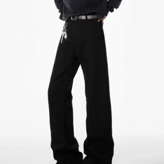 春 コーデ メンズ 用 服 シンプル 大人 紳士服 アメリカン カジュアル ストレート スリム パンツ フレアジーンズ ブラック 春  カジュアル 通勤スタイル 重ね着コーデ ゆったりシルエット 快適フィット 動きやすい デイリー