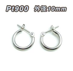 新品 ピアス メンズ レディース フープ ドロップ K10 YG中折れ 両耳