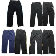 古着卸 まとめ売り アディダス adidas ウインドブレーカー パンツ 7枚セット (メンズ L ) ワンポイント サイドライン 中古 古着 MY9451