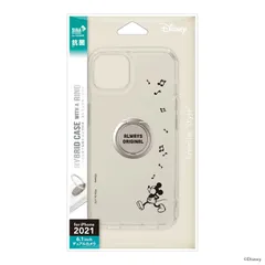 iPhone13用 6.1inch  リング付 ケース  ミッキーマウス