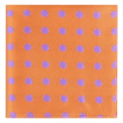 Elerevyo メンズ ポルカドッ ト ポケットチーフ ビジネス タキシード ウェディング ハンカチ ブレザースーツ用 オレンジ Free Size