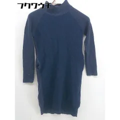 ◇ BEAMS LIGHTS ビームスライツ ウール ニット 切替 長袖 ミニ ワンピース サイズ38 ネイビー レディース  【1108270003277】