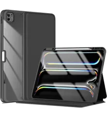 ★ProCase iPad Pro 13インチ ケース M4 7世代 2024 ペン収納 耐衝撃 フォリオカバー 3つのスタンドモード オートスリープ対応（ブラック）