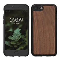【特価】kwmobile スマホケース Apple iPhone SE3 / iPhone SE2 / iPhone SE (2022) / iPhone SE (2020) / iPhone 8 / iPhone 7対応 ケース - 木製 携帯ケース TPU