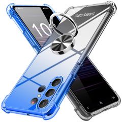 【即日発送】Galaxy S22 Ultra ケース リング付き クリア 薄型 グラデーション色 ケース 軽量 tpu 耐衝撃 SC-52C SCG14 スマホケース 透明 米軍MIL規格取得 おしゃれ 黄変防止防塵一体型 人気 車載ホルダー サムスン ギャラ