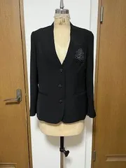 ノーカラージャケット　フォーマル　カジュアル　黒