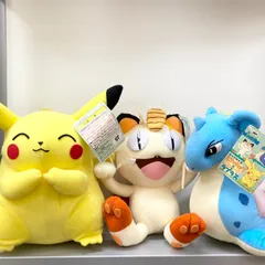 【コンプ3点セット】非売品 ビッグサイズ ピカチュウ ニャース ラプラス ポケモン ポケットモンスター平成