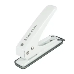 【数量限定】穴あけパンチ カール事務器(CARL) 1穴 穴径5.5mm 18枚 ホワイト SD-155-W