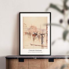 【A2】チャイルド・ハッサム Rainy Day, Columbus Avenue, Boston アートポスター 雨の日 ボストン 名画 絵画 特大 アートパネル AP276