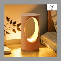 LEDの木製の電気スタンド、寝室のベッドサイドのナイトライト、調光可能なLed照明、創造的な家の装飾のテーブルランプ、ユニークな新築祝い