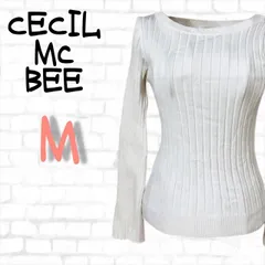 【匿名配送】CECIL Mc BEE　セシルマクビー　トップス　長袖　白　Ｍ　レディース　春　秋　冬　古着