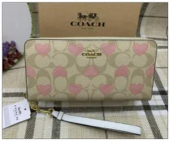 2024年最新】コーチ coach 長財布 シグネチャー柄 カーキ×ゴールド 